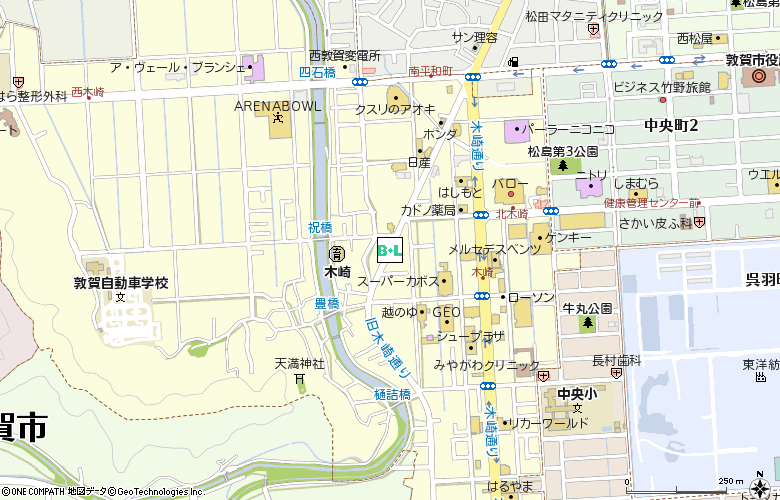 眼鏡市場敦賀(00111)付近の地図
